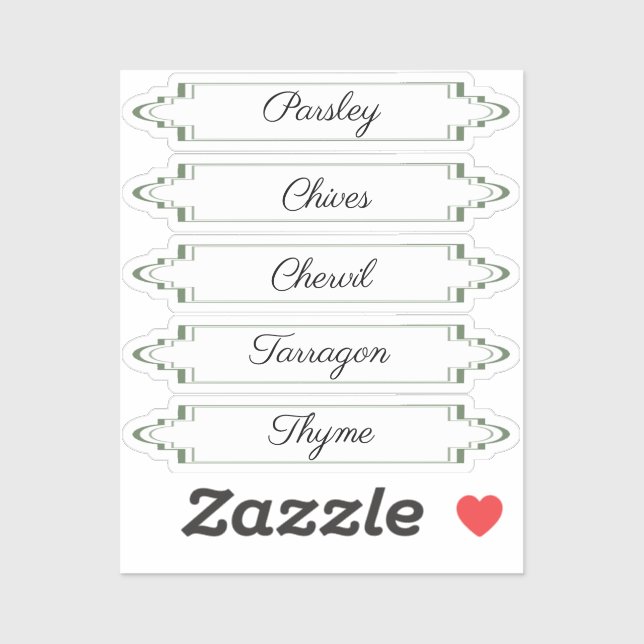 Adesivo Herbáceas francesas punem herbos (Folha)