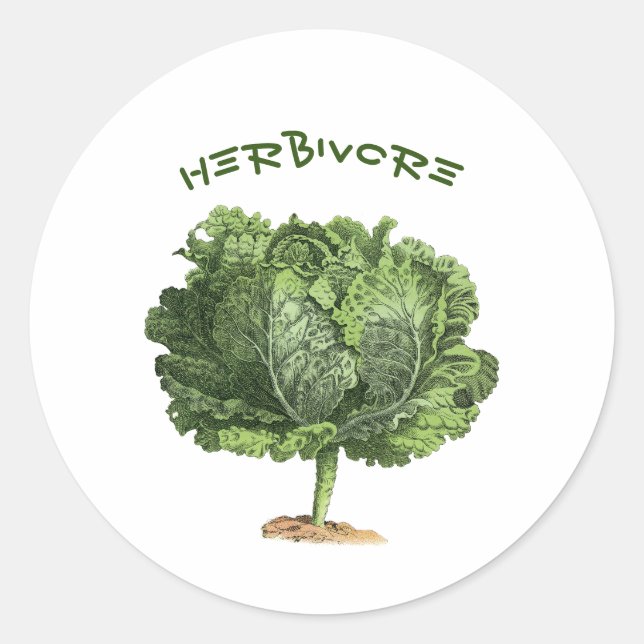 Adesivo Herbivore Vegan Vegetarian Sticker (Frente)