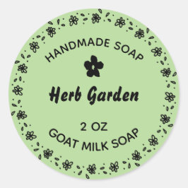 Adesivo Herbo do País da Flor Russa de Sabão Caseiro