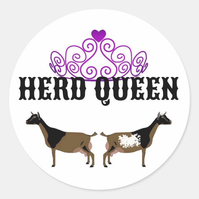 Adesivo Herd Queen -  Nigerian Dwarf Goat (Frente)