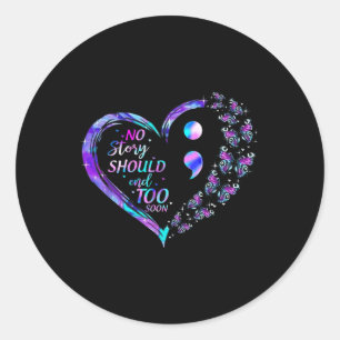 Adesivo Herdeiras de Sensibilização Suicida Semicolon Shir