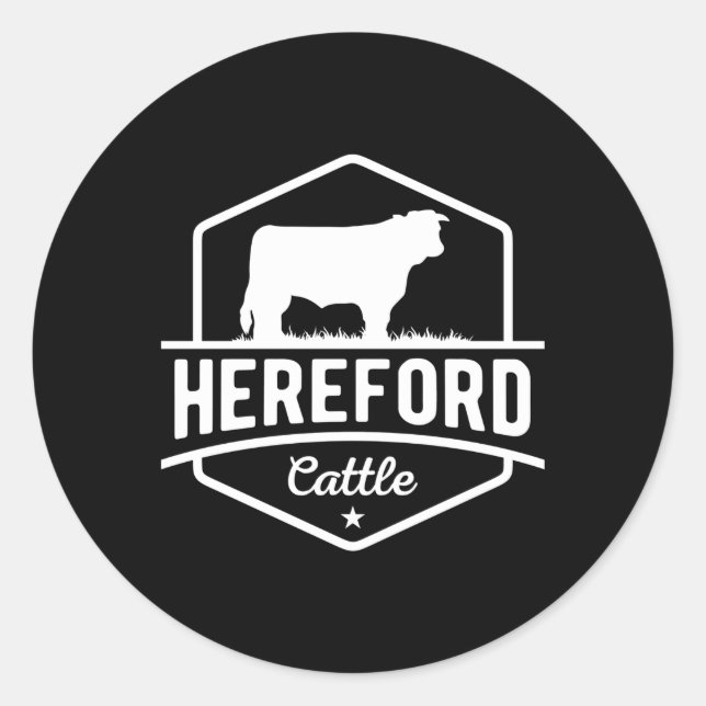 Adesivo Hereford Cattle Hereford Cow Para Fazendeiro De Bo (Frente)