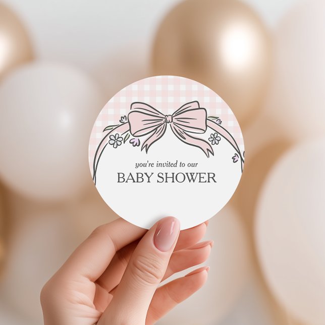 Adesivo Here's the Scoop Pink Ice Cream Sundae Favor (Criador carregado)