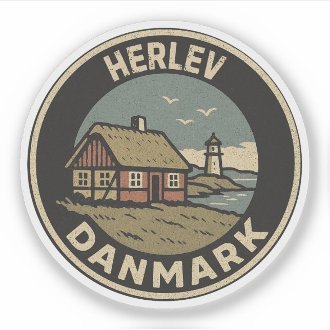 Adesivo Herlev, Dinamarca Danmark  (Frente)