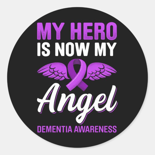 Adesivo Hero É Agora Meu Anjo Dementia Alzheimerso (Frente)