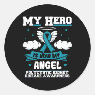 Adesivo Hero É Minha Guerra da Doença Renal Policial Angel