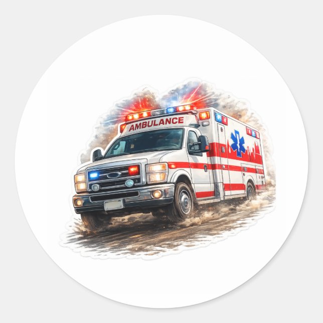 Adesivo Herói de Resgate de Ambulância (Frente)
