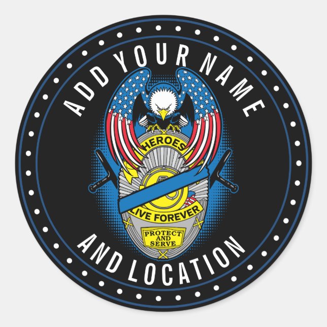 Adesivo Heroínas Vive para Crachá de Memória Policial (Frente)