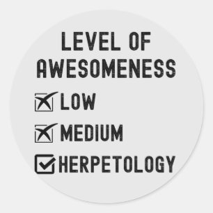 Adesivo Herpetólogos, Nível de Herpetologia Incrível