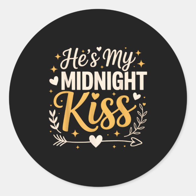 Adesivo He's My Midnight Kiss Happy New Year Matching Coup (Frente)