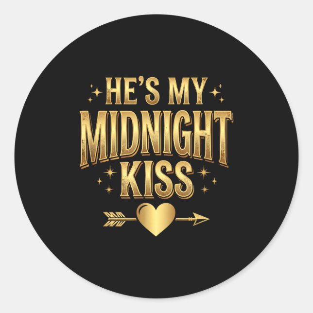 Adesivo He's My Midnight Kiss Happy New Year Matching Coup (Frente)