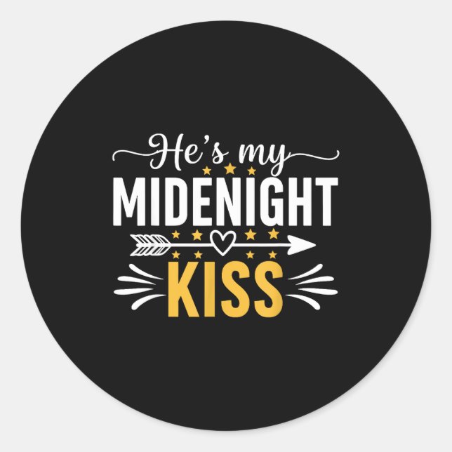 Adesivo He's My Midnight Kiss Happy New Year Nye Matching  (Frente)