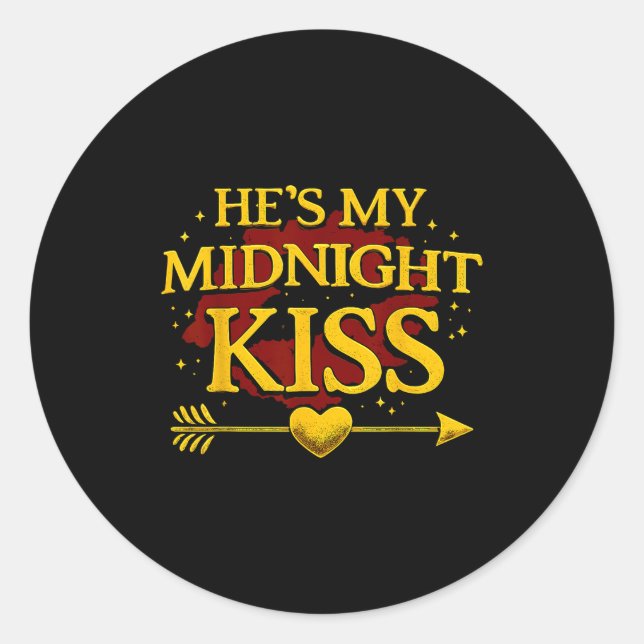 Adesivo He's My Midnight Kiss Matching Couples Valentine’s (Frente)