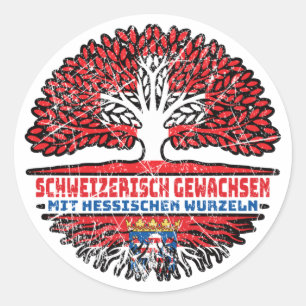 Adesivo Hessen Hessisch Schweizer Schweiz Baum Wurzel
