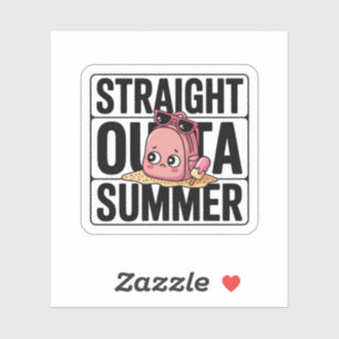 Adesivo Hetero fora do verão, mochila Kawaii engraçada