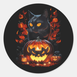 Adesivo Hex, a camiseta do gato preto de Halloween