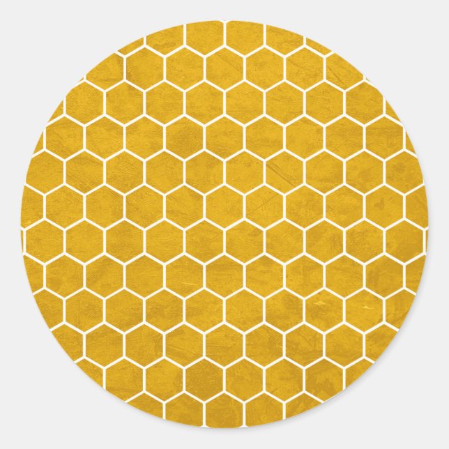 Adesivo Hexagonal Hexagonal Amarelo (Frente)