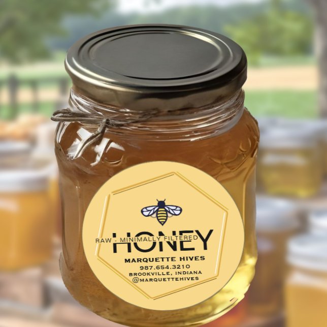 Adesivo Hexágono 3D moderno e MEL Bruto das Abelhas Estili (Criador carregado)