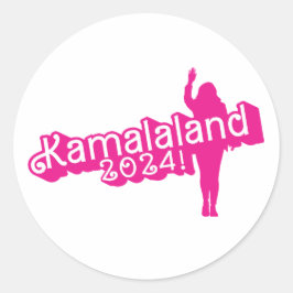 Adesivo "Hi Kamala" - Round Sticker (sem slogan)