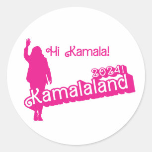 Adesivo "Hi Kamala" - Round Sticker (slogan B)