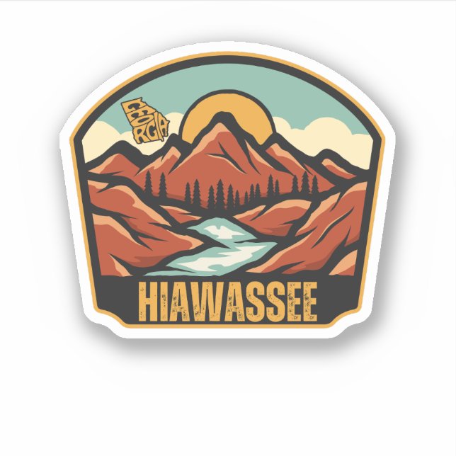 Adesivo Hiawassee, Geórgia (Frente)