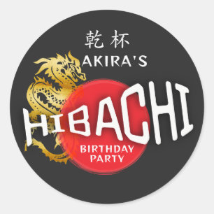 Adesivo Hibachi Chef CHURRASCO japonês Sushi Dragon Aniver