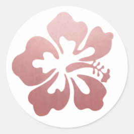 Adesivo Hibisco Rosa Dourado Havaiano Flor