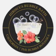 Hibiscus Bubble Bath label