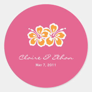 Adesivo Hibiscus Delight Favor Stickers - Azalea -