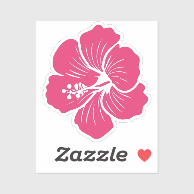 Adesivo Hibiscus Flower Magenta or Violet Color (Folha)