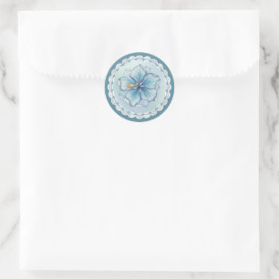 Adesivo Hibiscus & lace TURQUOISE