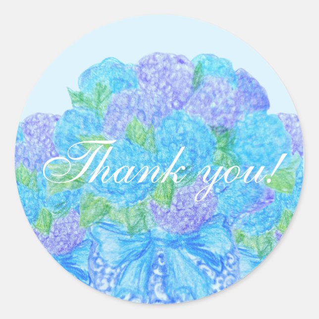 Adesivo Hídrreia Desenhada À Mão Em Vase (Frente)