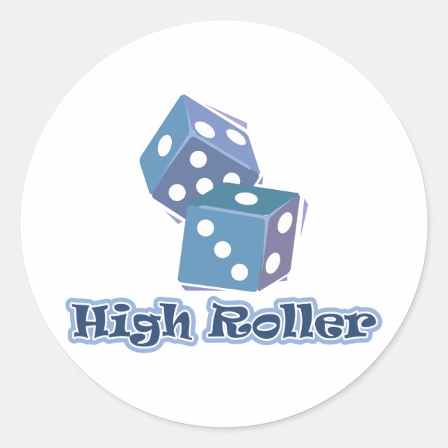 Adesivo High Roller - Jogos de Dice (Frente)