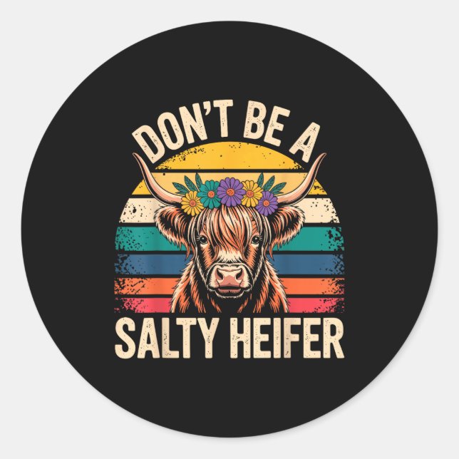 Adesivo Highland Cow Shirt Funny Men Women  (Frente)