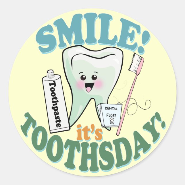 Adesivo Higienista Dental Engraçado (Frente)