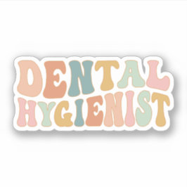 Adesivo Higienista Dental Groovy Higiene Dental Saúde Oral