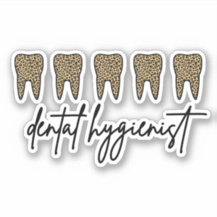 Adesivo Higienista dentária Dentista RDH Cheetah impres