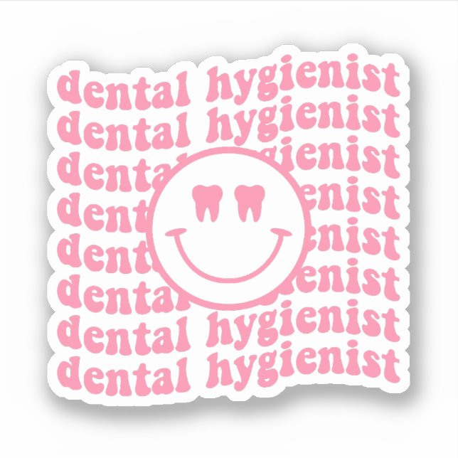 Adesivo Higienista dentária Higiene dentária Saúde oral (Frente)