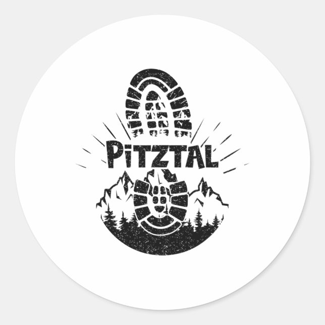 Adesivo Hiker Pitztal Tyrol Áustria Férias (Frente)