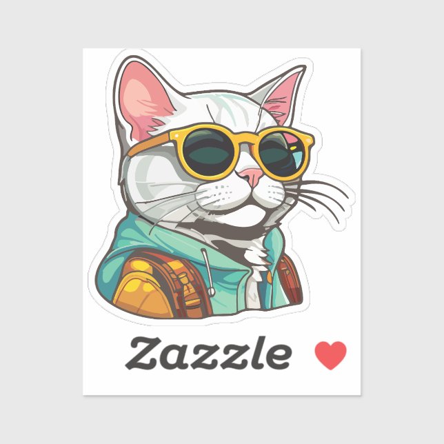 Adesivo hiking cat (Folha)