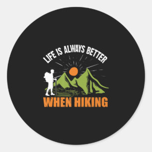 Adesivo Hiking Life Better Vacation Hike Mountain Graphic