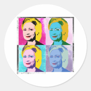 Adesivo hillary 2016 pop art - -