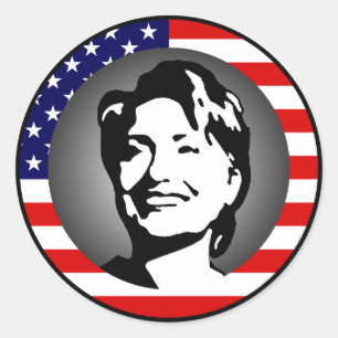 Adesivo Hillary Clinton 08. Nós bandeira.