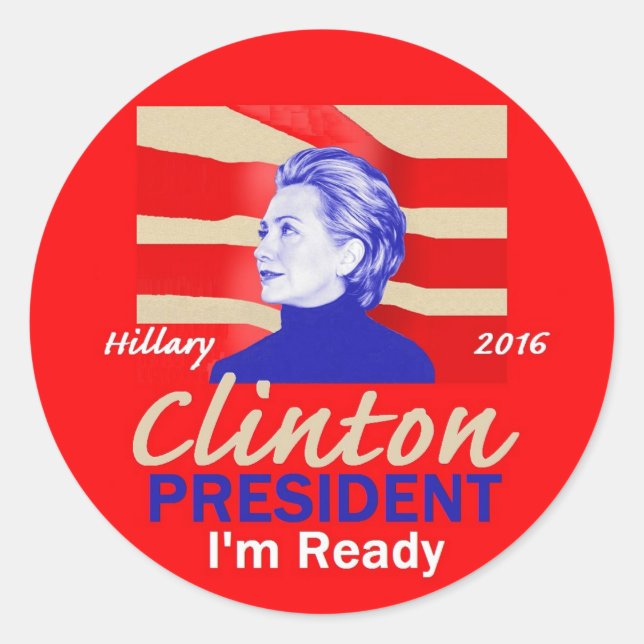 Adesivo Hillary CLINTON 2016 (Frente)