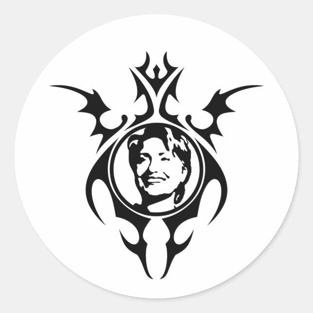 Adesivo Hillary Clinton design tribal (Frente)