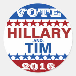 Adesivo Hillary Clinton e Tim Kaine 2016