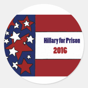 Adesivo Hillary engraçada para a arte política da prisã