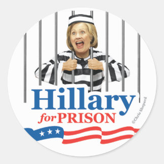 Adesivo HILLARY PARA A PRISÃO! Tranque-A! VIRAL GRANDE 3 P