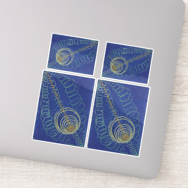 Adesivo Hilma Af Klint, Primordial Chaos No16 Abstrato Art (Detalhe)