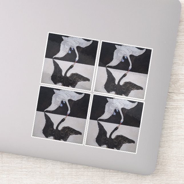 Adesivo Hilma Af Klint, The Swan No.1, Abstrato Art (Detalhe)